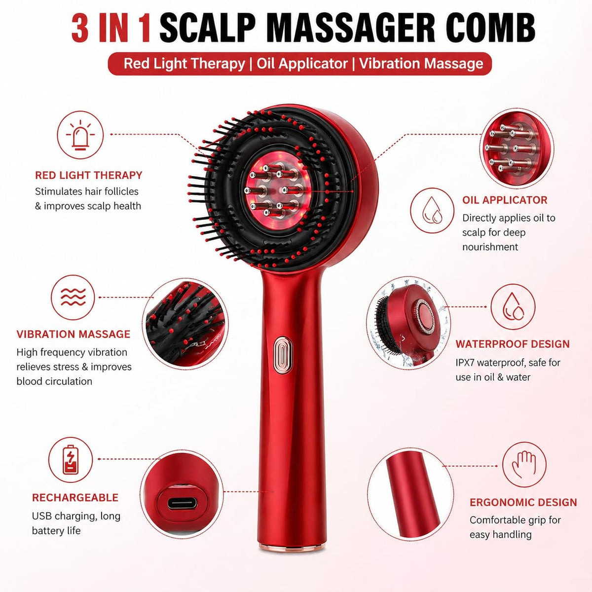 Sclap massager Brush/comb