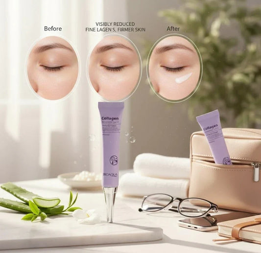 كريم الكولاجين من النوع الثالث للعين من BIOAQUA - لتقليل الهالات السوداء والخطوط الدقيقة 👁️